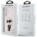 Case Karl Lagerfeld Silicone Graffiti Ikonik Printed Logo MagSafe for Samsung Galaxy S25 pink - imagine 8