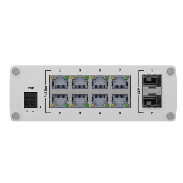 Teltonika TSW200 | PoE+ Switch | 8x RJ45 1000Mb/s PoE+, 2x SFP, 240W - imagine 3