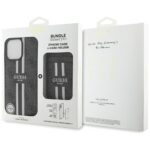 Case Guess 4G Stripes with wallet Magsafe for iPhone 16 Pro Max black - imagine 6