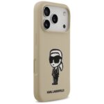 Case Karl Lagerfeld Silicone Karl Sketch & Logo MagSafe for iPhone 17 Pro brown - imagine 4