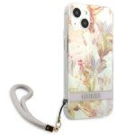Guess GUHCP13MHFLSU iPhone 13 / 14 / 15 6,1" purple hardcase Flower Strap - imagine 4
