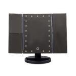 Extralink | Makeup mirror | with magnification, black, extendable, illuminated, with stand - imagine 2