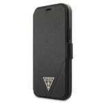 Guess GUFLBKP12LVSATMLBK iPhone 12 Pro Max 6,7" black book Saffiano
