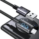 USAMS Cable USB to Micro-USB 2A 1.2mFast Charging steel/tarnish SJ668USB01 (US-SJ668) - imagine 5
