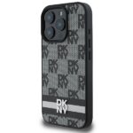 DKNY DKHCP16LPCPTSSK iPhone 16 Pro 6.3" black hardcase Checkered Pattern & Printed Stripes - imagine 2