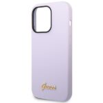 Guess GUHCP14XSLSMU iPhone 14 Pro Max 6,7" purple hard case Silicone Vintage Gold Logo - imagine 6