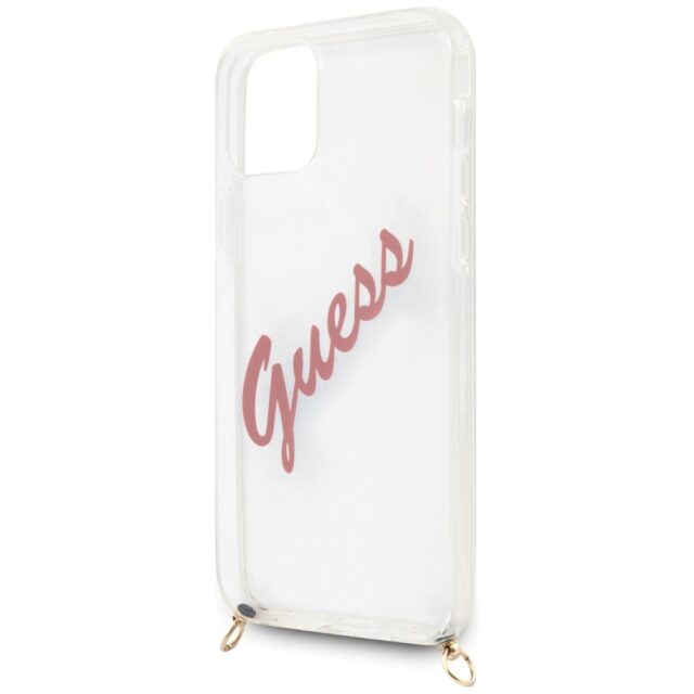 Guess GUHCP12LCRTVSPI iPhone 12 Pro Max 6,7" pink hardcase Script Vintage - imagine 6