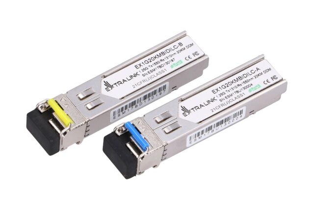 Extralink SFP WDM 1.25G 1310/1550nm | SFP Module | Single mode, 20km, LC, DDM, Pair - imagine 2