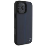 Mercedes MEHMP16X23RURBV iPhone 16 Pro Max 6.9" navy hardcase MB Blue Line Leather MagSafe - imagine 4