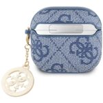 Case Guess 4G Strass Charm for AirPods 4 blue - imagine 2