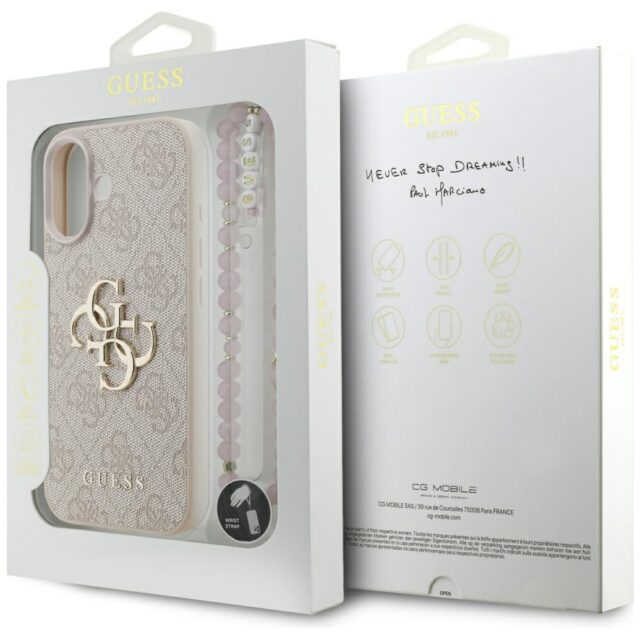 Guess 4G Strap 4G Classic Logo Case for iPhone 17 Pink - imagine 8
