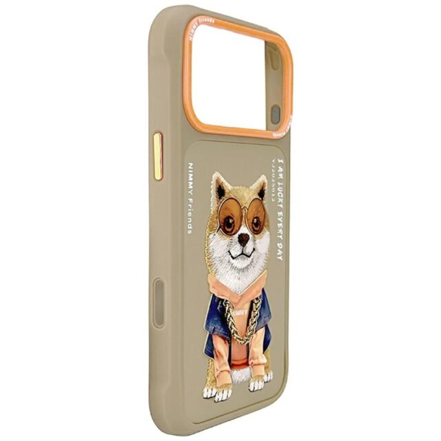 Case Nimmy Glasses Cool Dog for iPhone 17 Pro beige - imagine 6