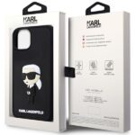 Karl Lagerfeld KLHCP14M3DRKINK iPhone 14 Plus / 15 Plus 6.7" black hardcase Rubber Ikonik 3D - imagine 8