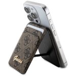 Guess Wallet Card Slot Stand GUWMSHG4SHW brown MagSafe 4G Classic Logo