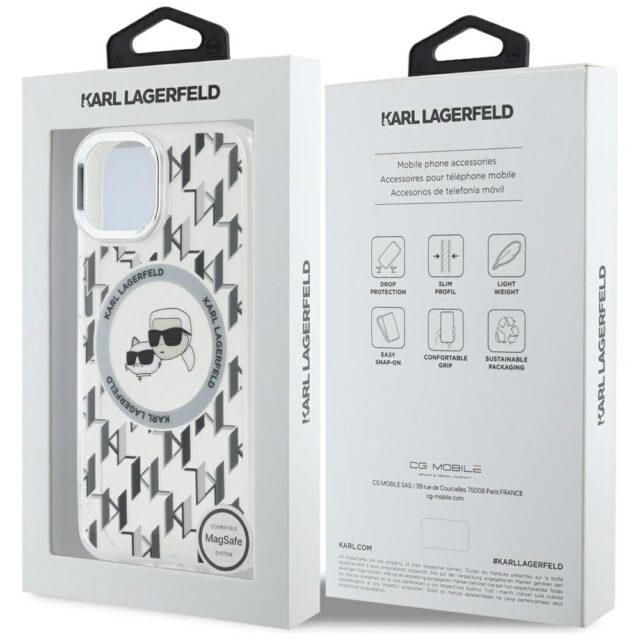 Karl Lagerfeld KLHMP15SHMCKMHT iPhone 15 6.1" transparent IML Monogram Karl&Choupette H - imagine 8