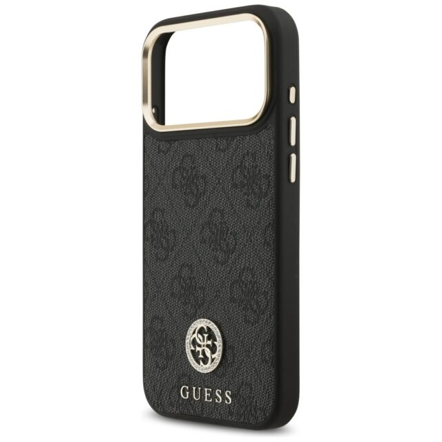 Case Guess 4G Strass Logo MagSafe for iPhone 17 Pro Max black - imagine 6