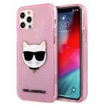 Karl Lagerfeld KLHCP12LCHTUGLP iPhone 12 Pro Max 6,7" pink hardcase Glitter Choupette