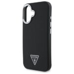 Guess GUHMP16SPGTSPSK iPhone 16 6.1" black hardcase Grained Triangle MagSafe - imagine 6