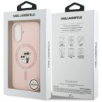 Case Karl Lagerfeld Silicone  Karl&Choupette Ring MagSafe for iPhone 17 pink - imagine 8