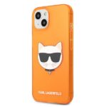 Karl Lagerfeld KLHCP13MCHTRO iPhone 13 / 14 / 15 6,1" orange hardcase Glitter Choupette Fluo - imagine 2