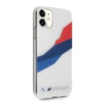 Etui BMW BMHCN61SKTGT iPhone 11 / Xr 6.1" transparent hardcase Motorsport Tricolor - imagine 4