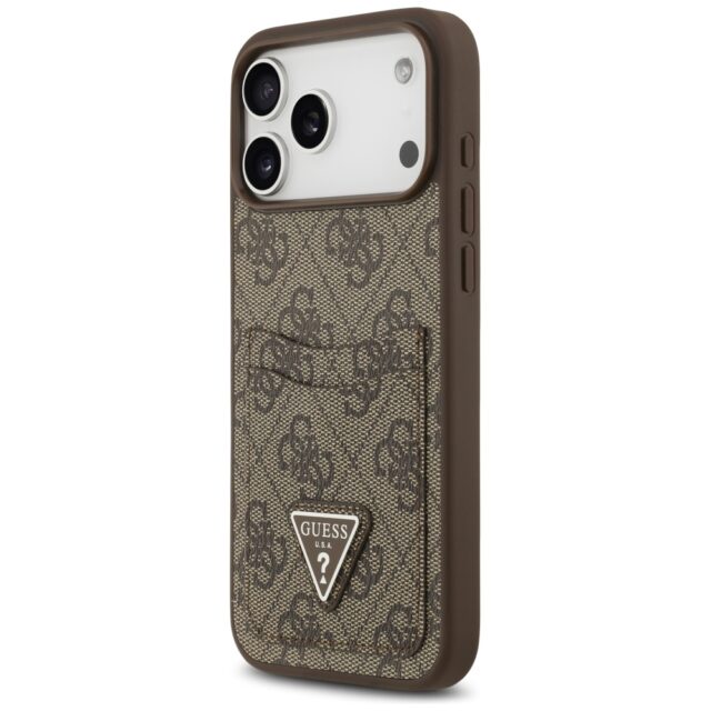 Case Guess 4G Double Card Triangle for iPhone 17 Pro Max brown - imagine 2