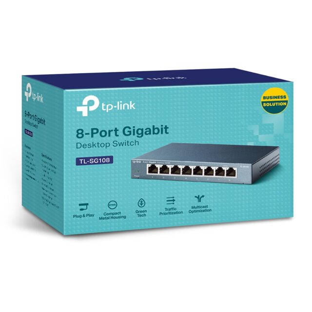 TP-Link TL-SG108 | Switch | 8x RJ45 1000Mb/s, Desktop, Unmanaged - imagine 3