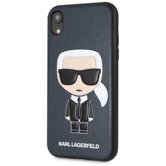 Karl Lagerfeld KLHCI61IKPUBL iPhone Xrhardcase blue Iconic Karl Embossed - imagine 2