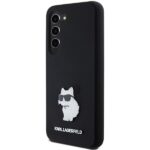 Karl Lagerfeld KLHCS24SSMHCNPK S24 S921 black hardcase Silicone Choupette Metal Pin - imagine 2