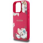 Case Guess Grained Printed Flower Pattern MagSafe for iPhone 16 Pro Max Fuchsia - imagine 6