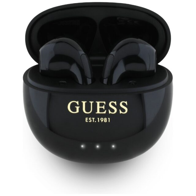 TWS headphones Guess Glossy Effect Egg Shape Printed Classic Logo black - imagine 3