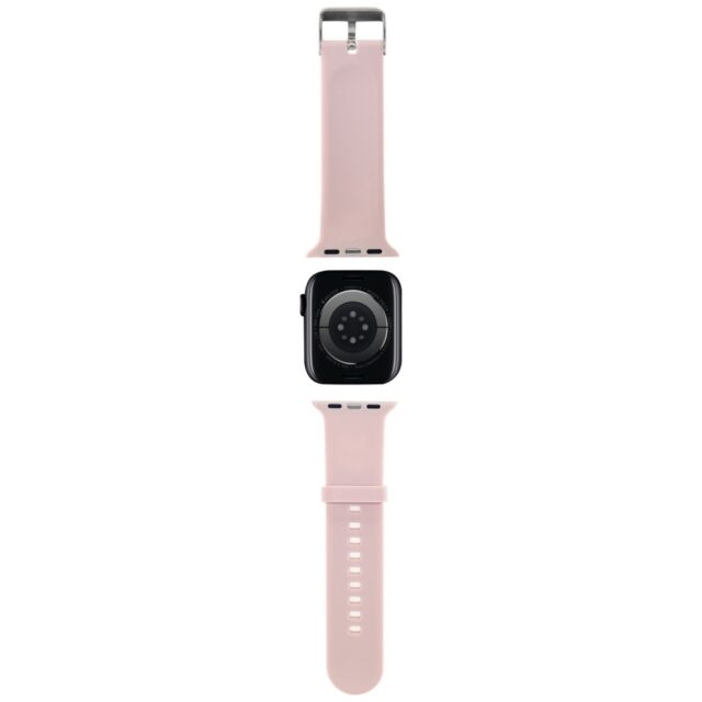 Karl Lagerfeld Strap KLAWLSLKCNP Apple Watch 42/44/45/49mm pink strap 3D Rubber Karl&Choupette - imagine 2