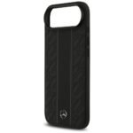 Case Mercedes Leather Laurel Leaves Stripes MagSafe for iPhone Air black - imagine 6