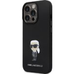 Karl Lagerfeld KLHCP14LSMHKNPK iPhone 14 Pro 6.1" black Silicone Ikonik Metal Pin - imagine 2