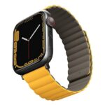 UNIQ Revix Strap Apple Watch Series1-8/SE/SE2/3/Ultra1/2/3 42/44/45/49mm Reversible Magnetic mustard - imagine 2