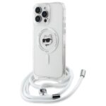 Karl Lagerfeld KLHMP16LHCCHNT iPhone 16 Pro 6.3" hardcase transparent IML Choupette Head & Cord Mag