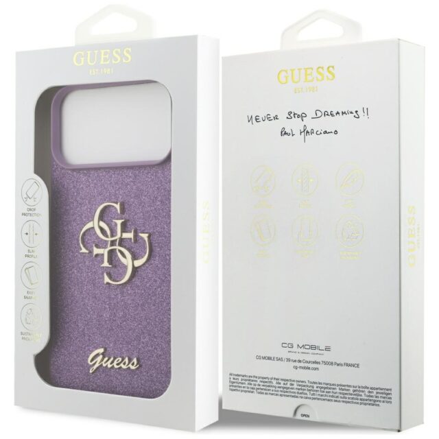 Case Guess Fixed Glitter Big 4G for iPhone 17 Pro Max lilac - imagine 8