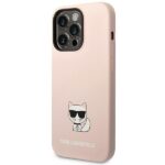 Karl Lagerfeld KLHCP14XSLCTPI iPhone 14 Pro Max 6,7" hardcase light pink Silicone Choupet - imagine 2