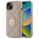 DKNY DKHCP14SPQDSLE iPhone 14 6.1" beige Quilted Stack Logo
