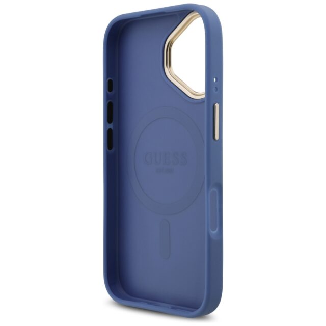 Guess 4G Strass Logo & Big Strap Metal Buttons MagSafe case for iPhone 17 blue - imagine 7