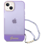 Guess GUHCP14SHGCOHU iPhone 14 / 15 / 13 6.1" purple hardcase Translucent Pearl Strap - imagine 2