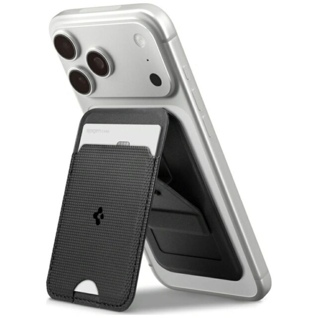 Magnetyczny portfel Spigen S314-1 Slim    Fold Tripod MagSafe czarny - imagine 5