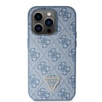 Guess GUHCP15XP4TDSCPB iPhone 15 Pro Max 6.7" blue hardcase Crossbody 4G Metal Logo - imagine 3