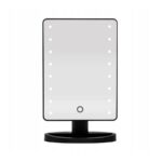 Extralink Makeup Mirror, Black Lighted with Stand - imagine 2