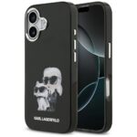 Karl Lagerfeld IML Aquarelle Karl & Choupette & Logo MagSafe Case for iPhone 17 Black