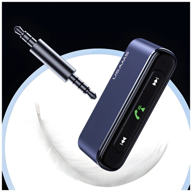 USAMS Adapter audio Bluetooth 5.0 - jack3.5mm szary/grey SJ519JSQ01 (US-SJ519) - imagine 4