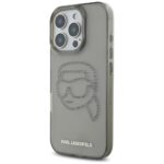 Case Karl Lagerfeld IML Rhinestones Karl Head for iPhone 16 Pro black - imagine 2