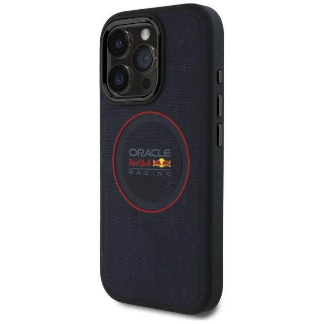 Red Bull RBHMP16X24PUILVR iPhone 16 Pro  Max 6.9" hardcase navy Leather Red Ring MagSafe - imagine 2
