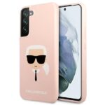 Karl Lagerfeld KLHCS22SSLKHPI S22 S901 pink hardcase Silicone Karl`s Head