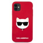 Karl Lagerfeld KLHCN61SLCHRE iPhone 11 6,1" / Xr hardcase red Silicone Choupette - imagine 3